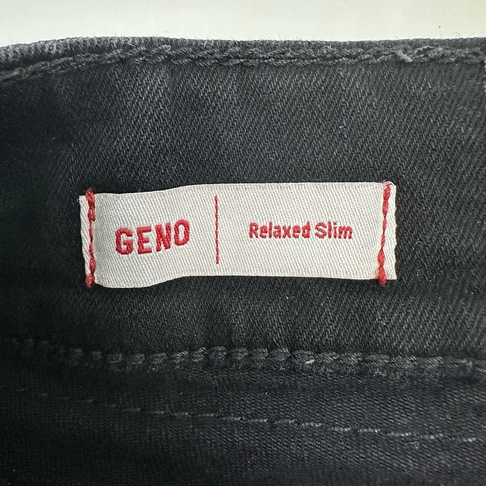 True Religion GENO Relaxed Slim Fit Jeans Men 30x33 Rinse Black Straight Stretch